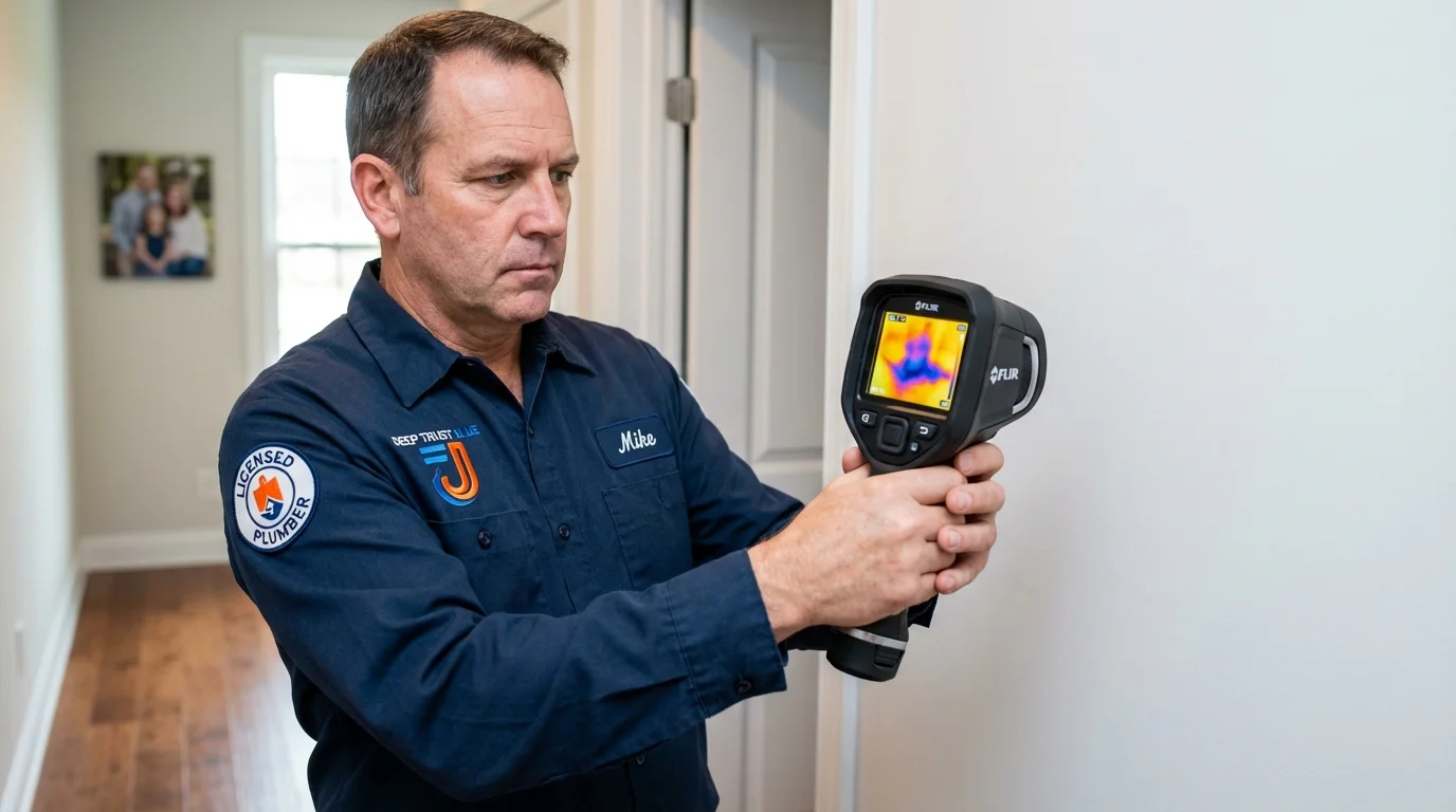 Thermal imaging leak detection by Johns Plumbing LLC in Wisner
